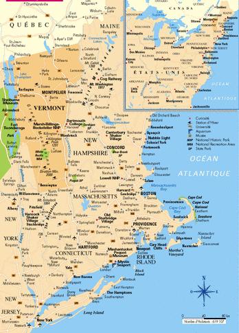 Carte: Etats-Unis - Vermont